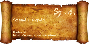 Szemán Árpád névjegykártya