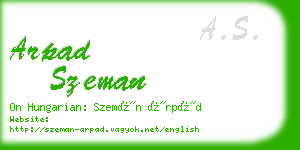 arpad szeman business card